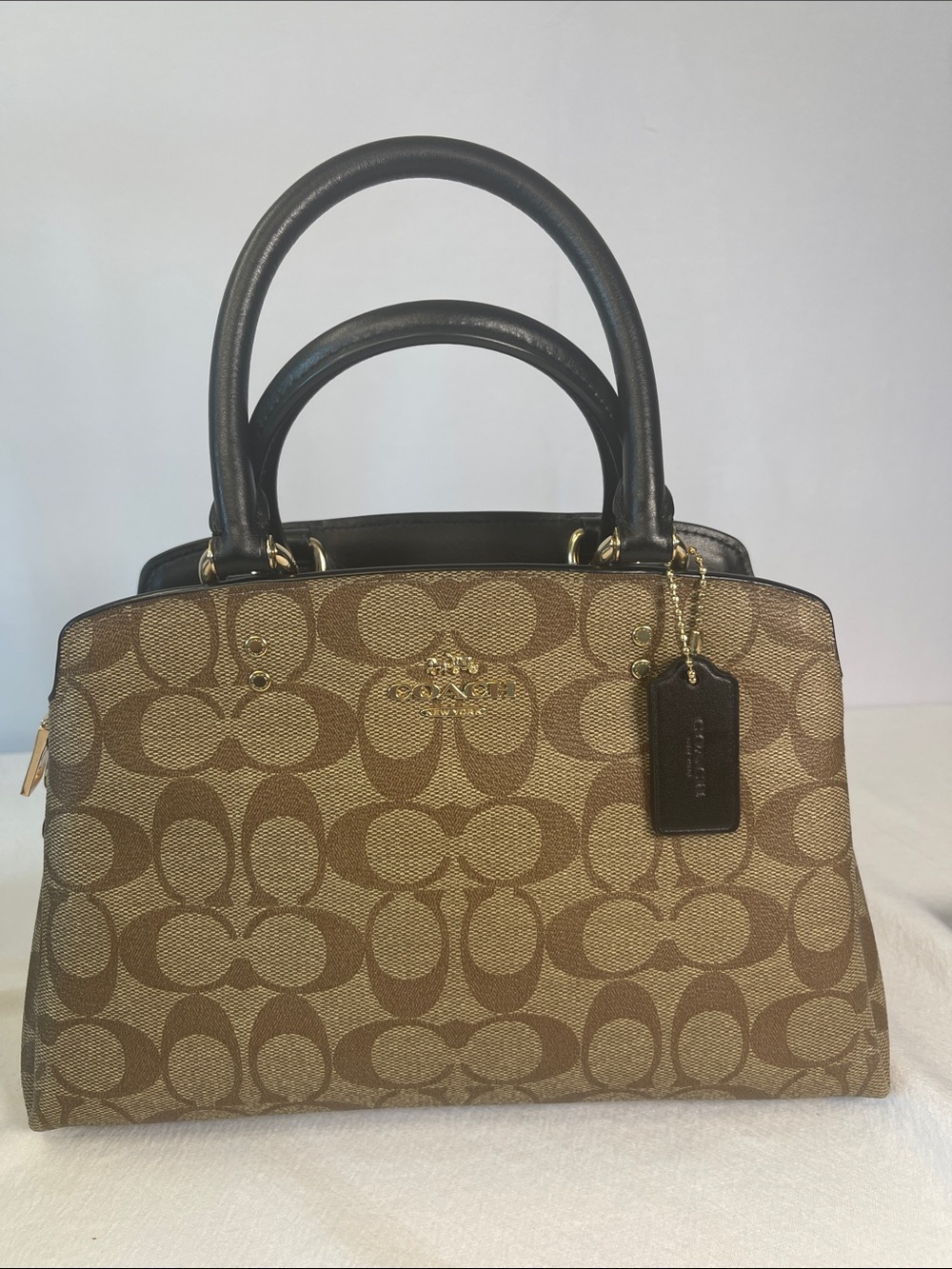 Coach 91494 Mini Lillie Carryall Signature Canvas Satchel Crossbody